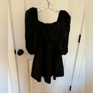 Black Puff Sleeve Dress